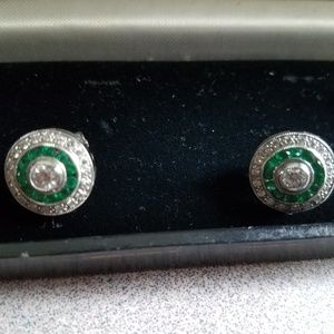 Custom emerald earrings